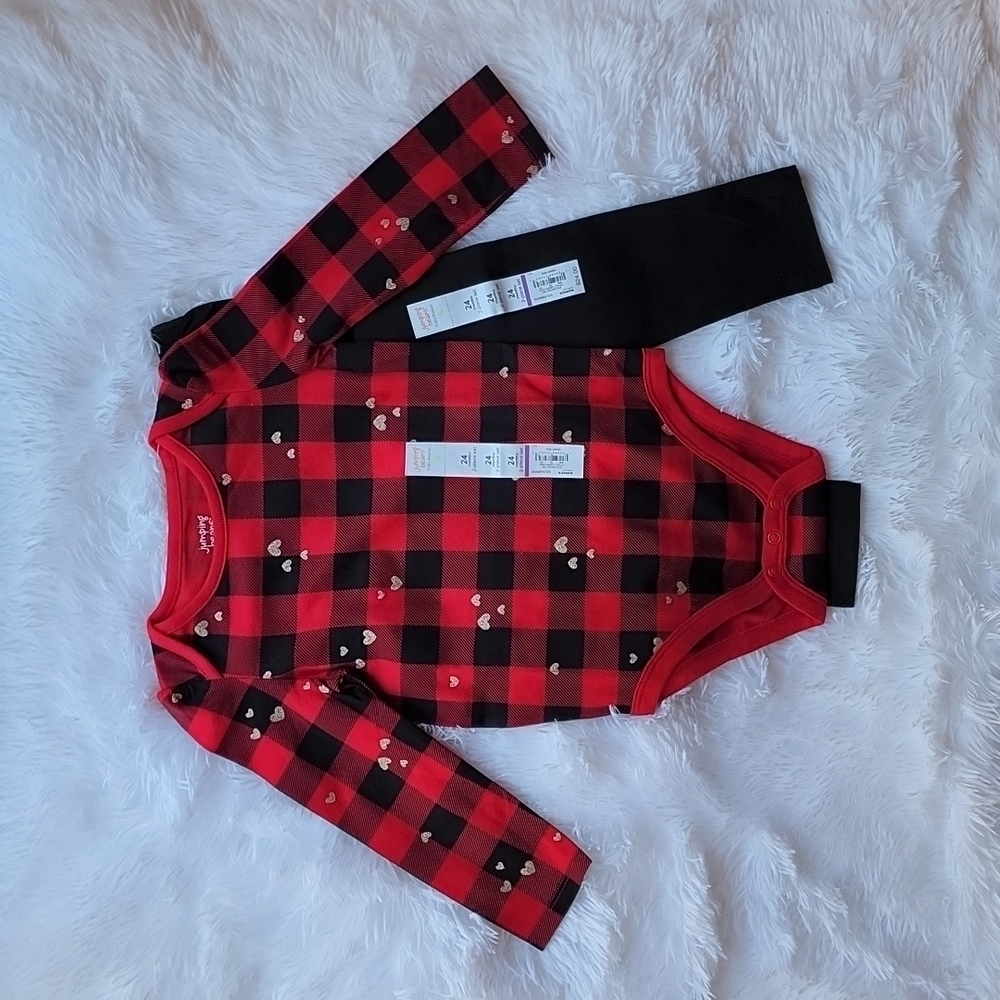 Long-sleeved onesie and leggings